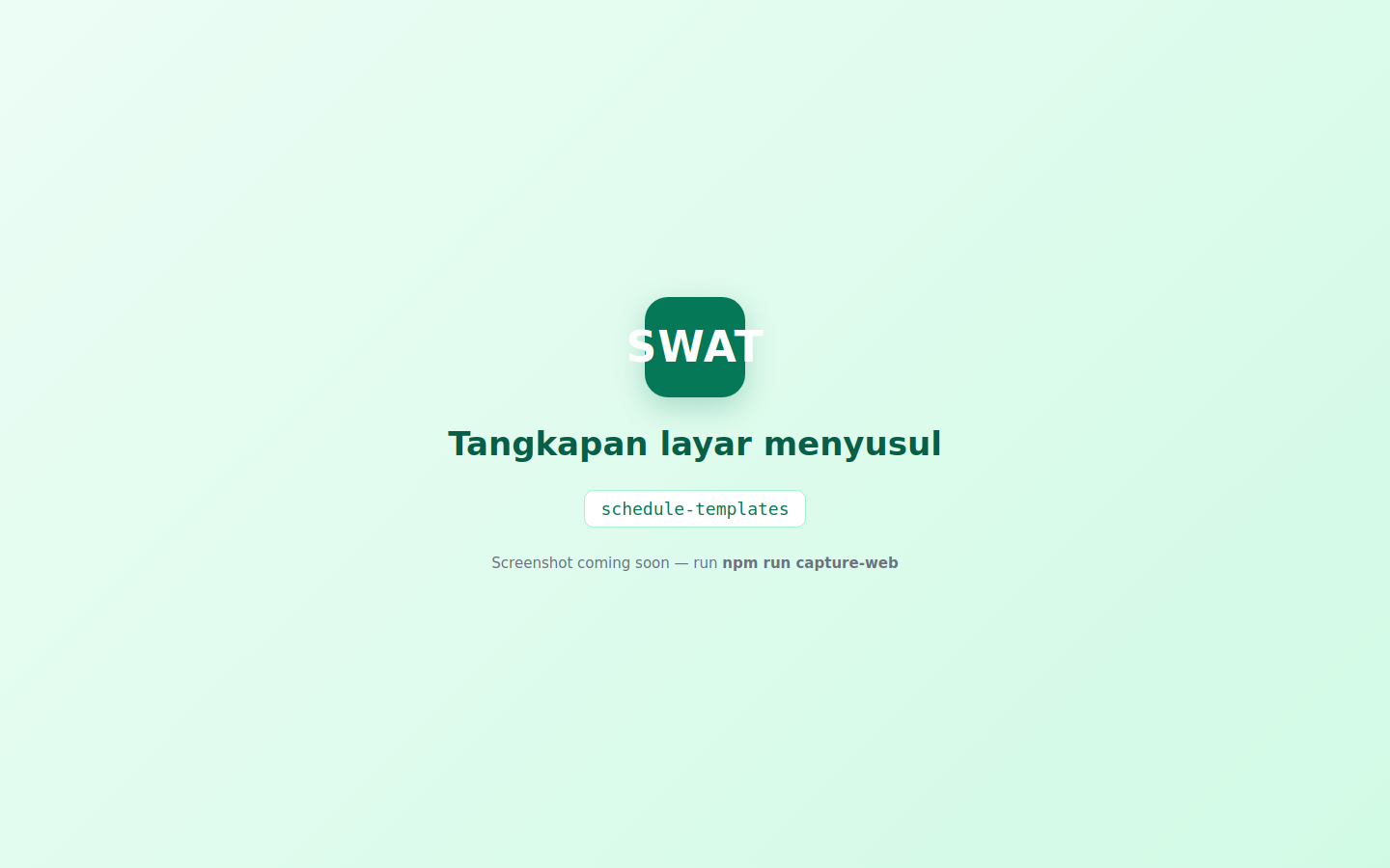 Halaman template jadwal pengangkutan